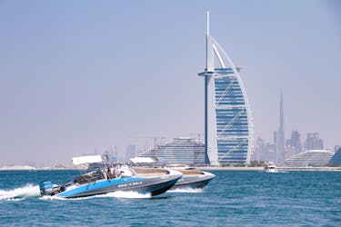 Tour privato di 90 minuti in barca di lusso a Dubai